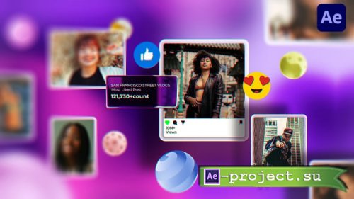 Videohive - Social Media Post Reaction Photo Logo Opener - 62398585 - Project for After Effects