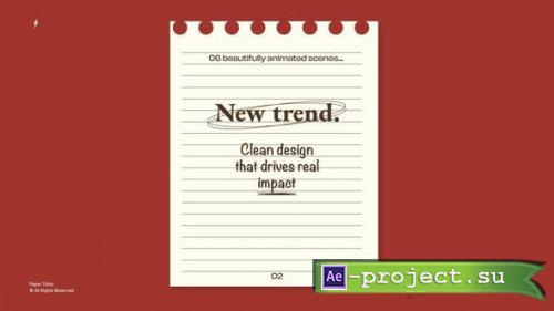 Videohive - Paper Titles | After Effects - 62408065 - Project for After Effects