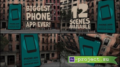 Videohive - Phone App & Website Promo Mockup Pack - 62397943 - Project for After Effects