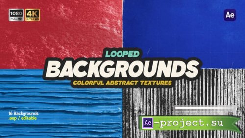 Videohive - Colorful Abstract Texture Backgrounds - 62402776 - Project for After Effects