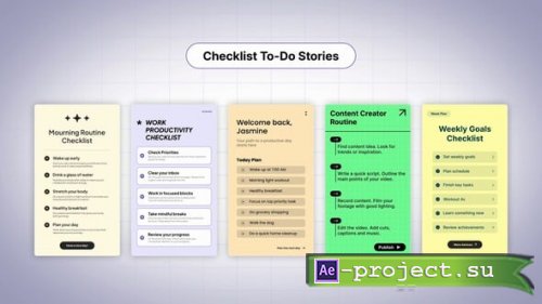 Videohive - Checklist To-Do Stories - 62424878 - Project for After Effects