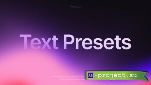 Videohive - Text Presets - 62426630 - Project for After Effects