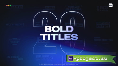 Videohive - Bold Titles - 62462164 - Project for After Effects