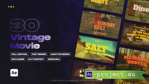 Videohive - Vintage Movie Titles - 62457574 - Project for After Effects