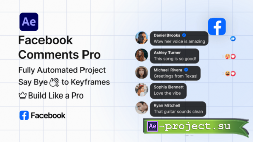 Videohive - Automated Facebook Comments - 62385614 - Project for After Effects