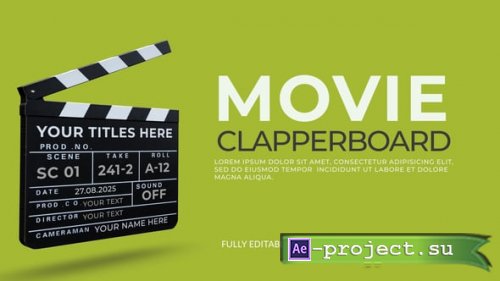 Videohive - Movie Film Clapperboard Mockup - 59209144 - Project for After Effects