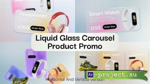 Videohive - Liquid Glass Carousel Product Promo | Horizontal & Vertical Versions - 62470486