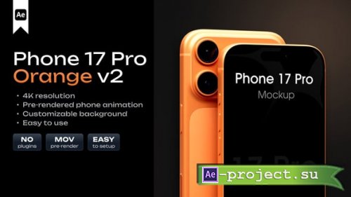Videohive - Phone 17 Pro Mockup Orange Promo - 62471930 - Project for After Effects
