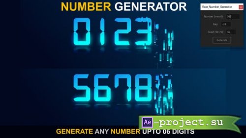 Videohive - Number Generator Glitch Digits - 62463235 - Project for After Effects