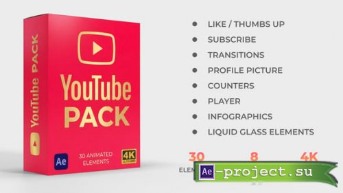 Videohive -  YouTube Channel Graphics Pack - 62458119 - Project for After Effects