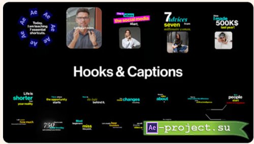 Videohive - Hook captions for social media - 62483287 - Project for After Effects