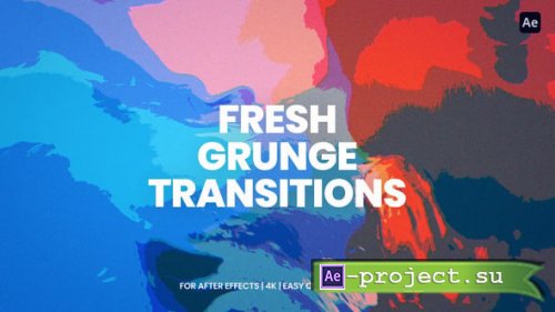 Videohive - Grunge Transitions For After Effects - 57393581 - Project for After Effects