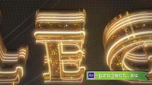 Videohive - Gold Glam Neon Logo Reveal - 22756366 - Project for After Effects