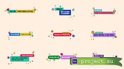 Videohive - Pop Multilingual Lower Thirds Pack - 62487727 - Project for After Effects
