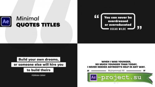 Videohive - Minimal Quotes Titles - 62516743 - Project for After Effects