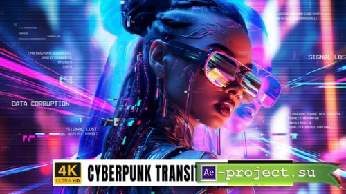 Videohive - Cyberpunk Digital Glitch Transition For DaVinci Resolve - 62526617