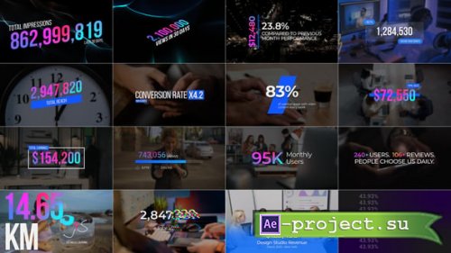 Videohive - Modern Number Counter Titles - 62520298 - Project for After Effects