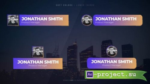 Videohive - Soft Colors Lower Thirds - 62442163 - Project for After Effects