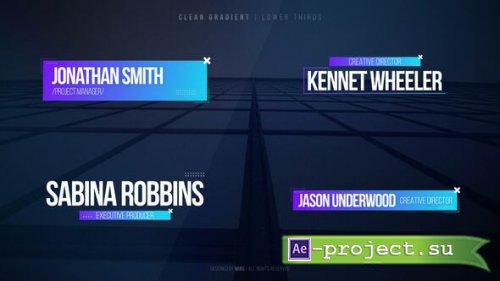 Videohive - Clean Gradient Lower Thirds - 62603187 - Project for After Effects