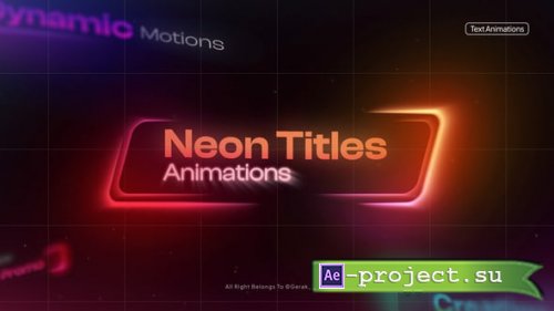 Videohive - Neon Text Animations - 62615931 - Project for After Effects