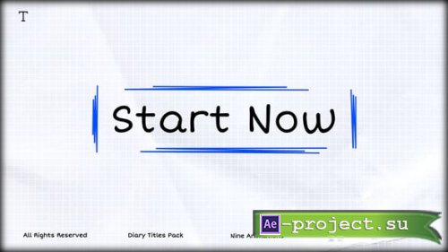 Videohive - Diary Titles | AE - 62618408 - Project for After Effects