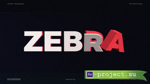 Videohive - 3D Titles - 3D Typography - 62324185 - Project for After Effects