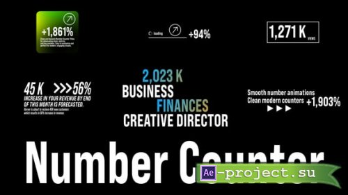 Videohive - Number Counter Titles - 62623918 - Project for After Effects