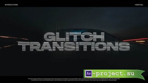 Videohive - Film Glitch Transitions - 62628694 - Project for After Effects