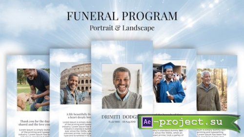 Videohive - Blue Sky Funeral Program Video Template - 62686629 - Project for After Effects