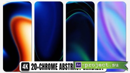 Videohive - Chrome Abstract Neon Gradient Backgrounds - 62687250 - Project for After Effects
