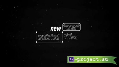 Videohive - Typewriter Titles | AE - 62673322 - Project for After Effects