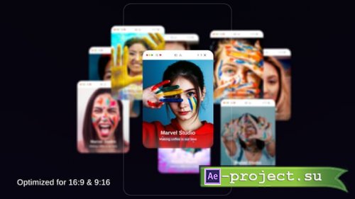 Videohive - Carousel for Profile Card, Card Presentation and social media with 3D Rotation Vertical & Horizontal - 62735342