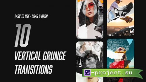 Videohive - Vertical Grunge Transitions - 62965370 - Project for After Effects