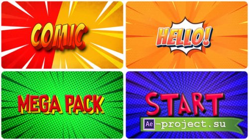 Videohive - Comic Book Pop Art Text Effects & Backgrounds Pack - 62967685 - Project for After Effects