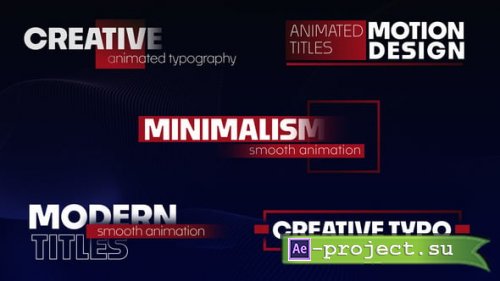 Videohive - Animtaed Titles - 62876211 - Project for After Effects