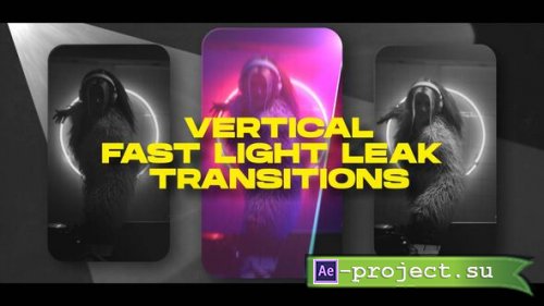 Videohive - Fast Light Leak Transitions for Stories & Reels - 62966556 - Project for After Effects