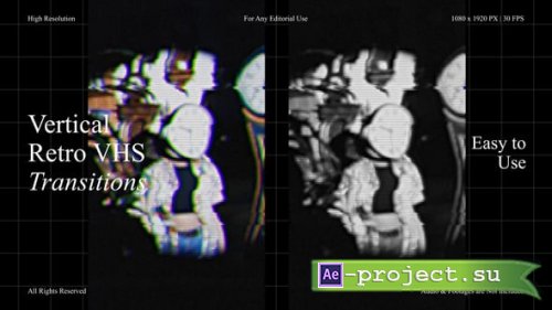 Videohive - Vertical Retro VHS Glitch Effects for After Effects - 63009328 - Project for After Effects