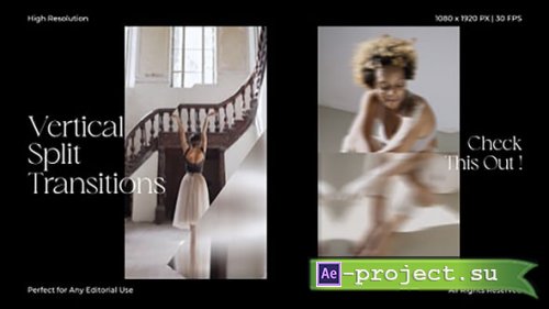 Videohive - Vertical Split Transitions Pack for After Effects - 63009366 - Project for After Effects