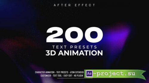 Videohive - 3D Text Animation Presets - 62981565 - Project for After Effects