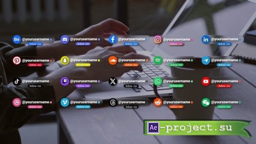 Videohive - Glass Social Lower Thirds - 62873662 - Project for After Effects
