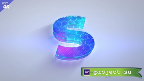 Videohive - Digital White 3D Logo Hexagon - 63011004 - Project for After Effects