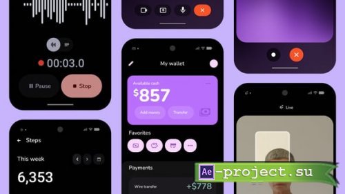 Videohive - Material 3 App UI Kit - 63013524 - Project for After Effects