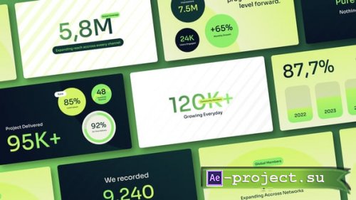 Videohive - Gradient Number Counter With Data Infographics - 63010277 - Project for After Effects