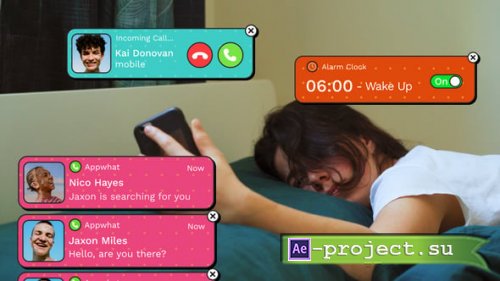 Videohive - Playful Pop Up Phone Notification Element - 63027509 - Project for After Effects