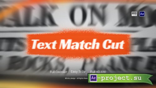 Videohive - Dynamic Text Match Cut - 63031985 - Project for After Effects