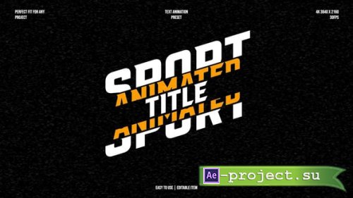Videohive - Sport Animation Title - 63031618 - Project for After Effects