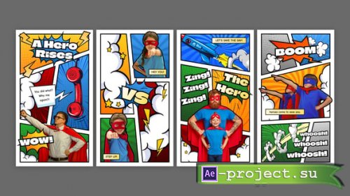 Videohive - Comic Multiscreen Split - 63032153 - Project for After Effects