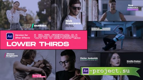 Videohive - Universal Lower Thirds - 63010639 - Project for After Effects