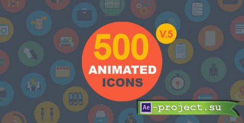 Videohive - Flat Icons Pack - 14843216 - Project for After Effects