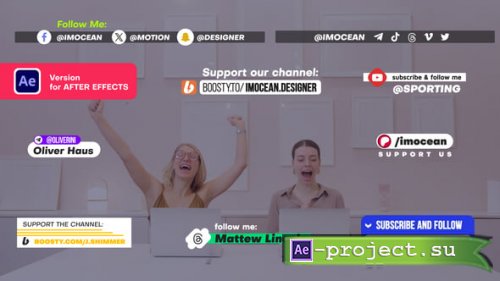 Videohive - Titles with Social Media Links - 63033925 - Project for After Effects
